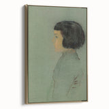 Modern Wall Art Print - Young Woman in Profile by Redon - Elegant Decor