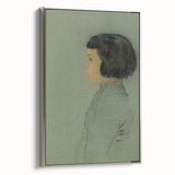 Modern Wall Art Print - Young Woman in Profile by Redon - Elegant Decor