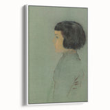 Modern Wall Art Print - Young Woman in Profile by Redon - Elegant Decor