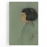Modern Wall Art Print - Young Woman in Profile by Redon - Elegant Decor