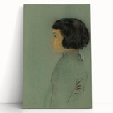 Modern Wall Art Print - Young Woman in Profile by Redon - Elegant Decor