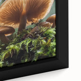 Close-up of textured black wall art featuring vibrant floral motifs on a framed canvas, ideal for living room decor.