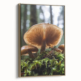 Framed canvas featuring a close-up floral design in black and gold tones, suitable for bedroom wall art.