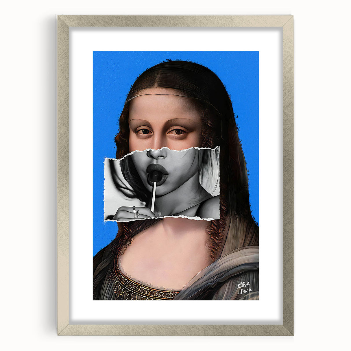 Modern Pop Art Mona Lisa Wall Art - Contemporary Canvas Print