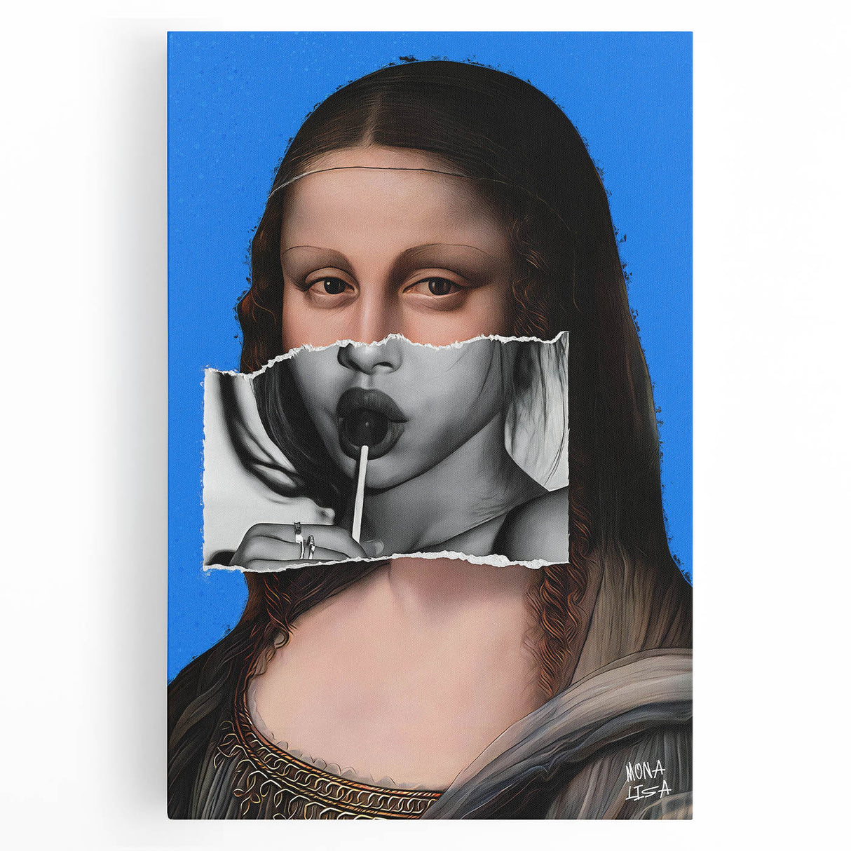 Modern Pop Art Mona Lisa Wall Art - Contemporary Canvas Print