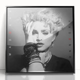 Madonna Retro Wall Art – Vintage Black & White Canvas Print