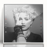 Madonna Retro Wall Art – Vintage Black & White Canvas Print