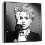 Madonna Retro Wall Art – Vintage Black & White Canvas Print