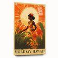 Retro Hawaii Travel Poster – Vintage Tropical Island Art
