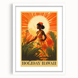 Retro Hawaii Travel Poster – Vintage Tropical Island Art