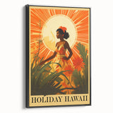 Retro Hawaii Travel Poster – Vintage Tropical Island Art