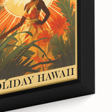 Retro Hawaii Travel Poster – Vintage Tropical Island Art
