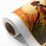 Retro Hawaii Travel Poster – Vintage Tropical Island Art