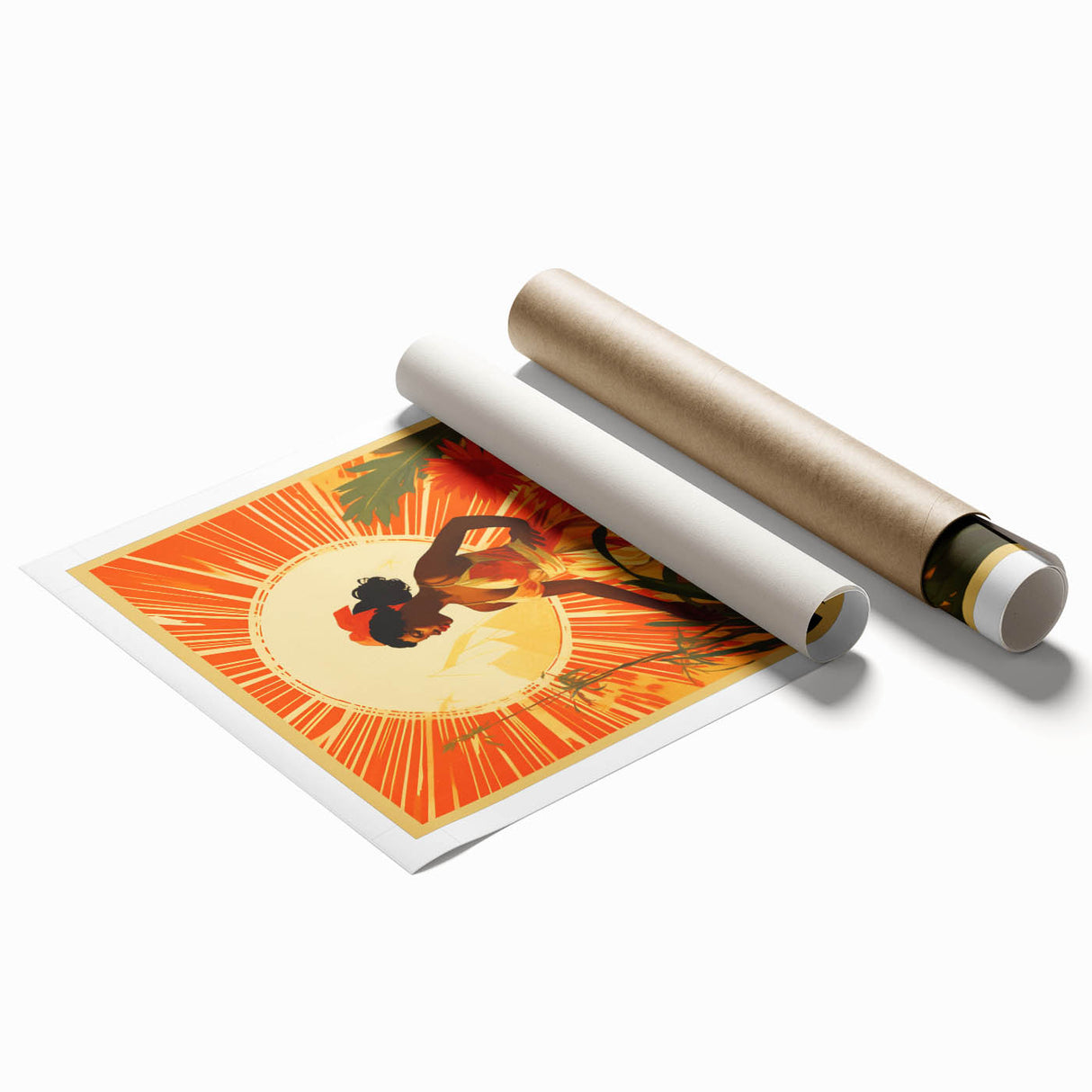 Retro Hawaii Travel Poster – Vintage Tropical Island Art