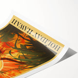 Retro Hawaii Travel Poster – Vintage Tropical Island Art