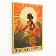 Retro Hawaii Travel Poster – Vintage Tropical Island Art