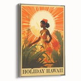 Retro Hawaii Travel Poster – Vintage Tropical Island Art