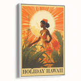 Retro Hawaii Travel Poster – Vintage Tropical Island Art