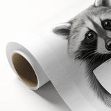 Raccoon Bathroom Wall Art - Modern Black and White Bathroom Decor