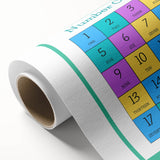 Number Chart - Kids Educational Wall Art Counting Learning Print