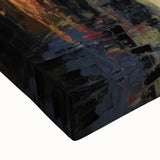 Large art canvas featuring a black and white landscape painting of Paris, ideal for bedroom wall decor.