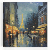 Black and white acrylic print of Paris skyline on canvas, ideal for kitchen wall art or bedroom ambiance.