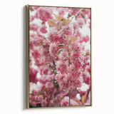 Framed canvas depicting a vintage-style landscape with muted green and gold tones, ideal for bedroom wall art.