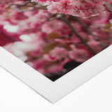 Art deco poster featuring a stylized spring scene in pastel shades on rolled canvas.