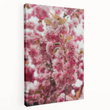 Spring-themed abstract art on stretched canvas with vibrant green and yellow tones, ideal for kitchen wall art.