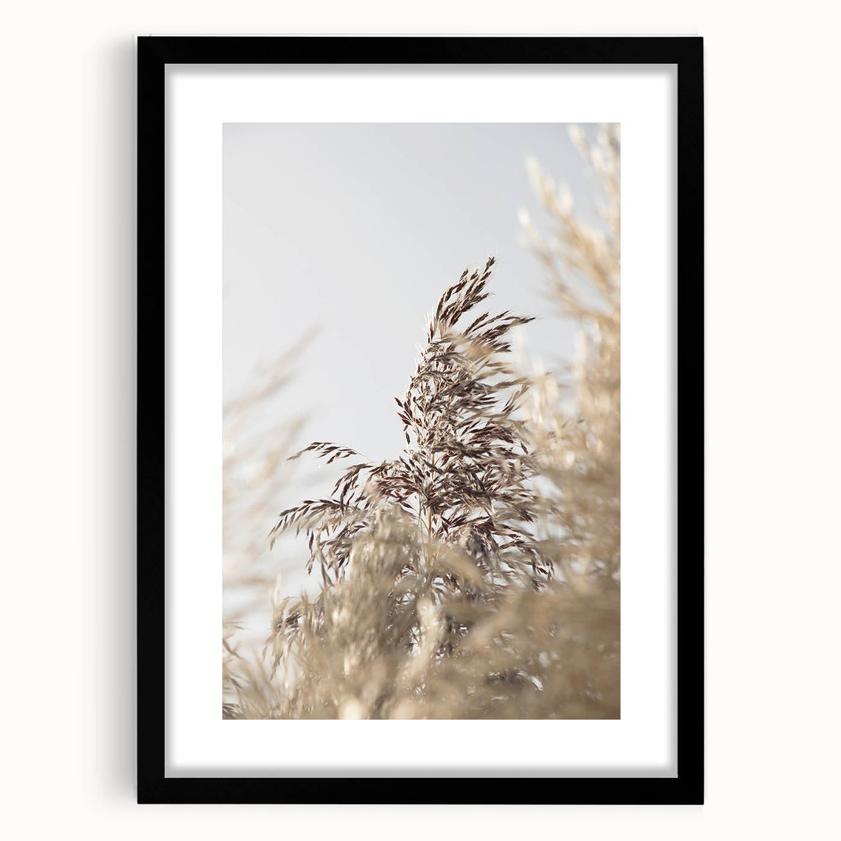 Extra large colorful abstract art print on textured canvas, featuring vibrant summer shades, framed in black.