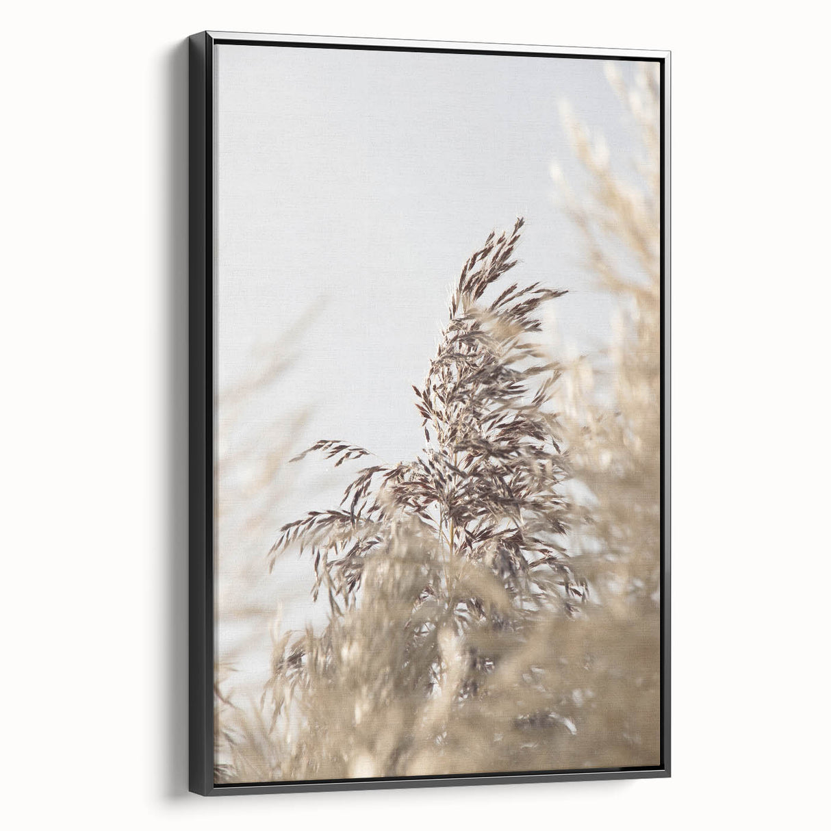 Black and white vintage poster art of a summer landscape on framed canvas, ideal for bedroom wall decor.