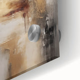 Large abstract wall art featuring swirling blue and white patterns on acrylic glass, suitable for dining room ambiance.