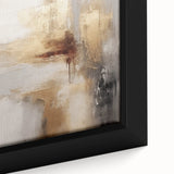 Close-up of extra large black wall art on framed canvas, featuring a textured, colorful abstract design.