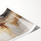 Extra large rolled print featuring minimalistic line art flowers in monochrome, ideal for large living room wall art.