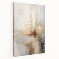 Winter landscape on large stretched canvas, featuring soft white and blue tones, ideal for kitchen wall decor.