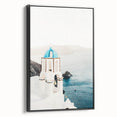 Black and white vintage poster art on framed canvas depicting a serene landscape, ideal for bedroom wall decor.