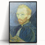 Large abstract wall art print of swirling blues and yellows on acrylic, framed in black, suitable for modern decor.