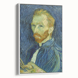 Vincent van Gogh-inspired vintage poster art on framed canvas, featuring vibrant colorful brushstrokes on a black background.