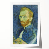 Rolled canvas print of Van Gogh-inspired floral art in vibrant colors, ideal for art wall dining room.