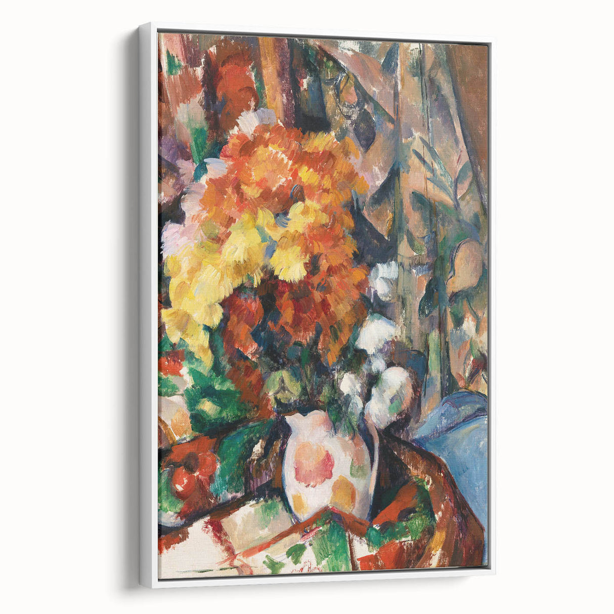 Impressionist Flower Vase Wall Art - Vibrant Floral Still Life Print