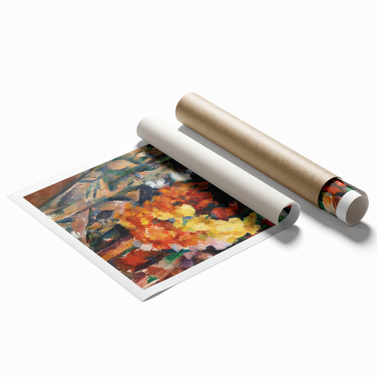 Impressionist Flower Vase Wall Art - Vibrant Floral Still Life Print