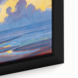 Modern Wall Art - Serene Seascape in Vibrant Blues and Yellows