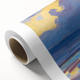 Modern Wall Art - Serene Seascape in Vibrant Blues and Yellows