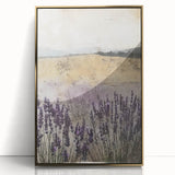 Rustic Lavender Field Wall Art - Vintage Farmhouse Nature Print