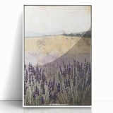 Rustic Lavender Field Wall Art - Vintage Farmhouse Nature Print