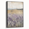 Rustic Lavender Field Wall Art - Vintage Farmhouse Nature Print