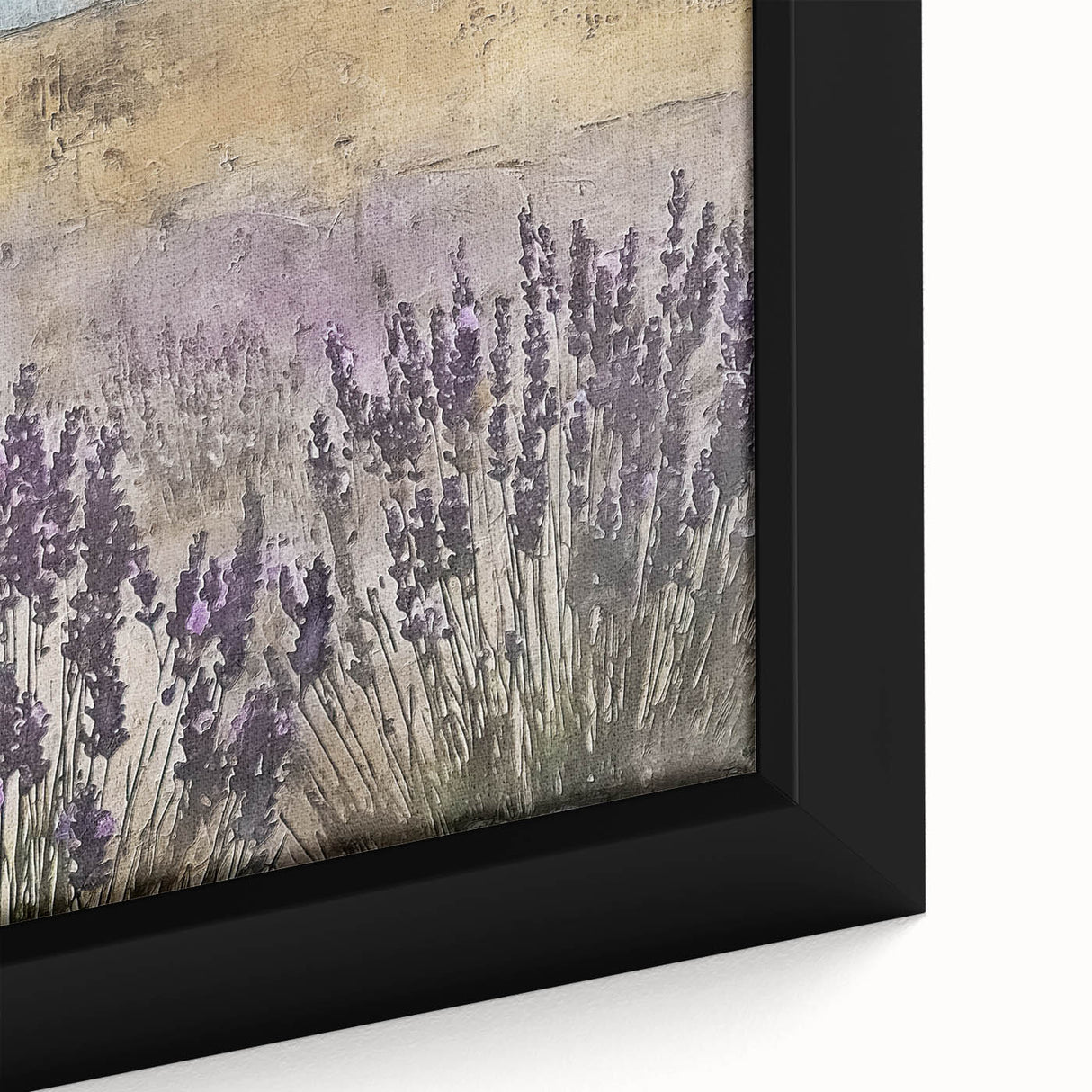 Rustic Lavender Field Wall Art - Vintage Farmhouse Nature Print