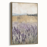 Rustic Lavender Field Wall Art - Vintage Farmhouse Nature Print