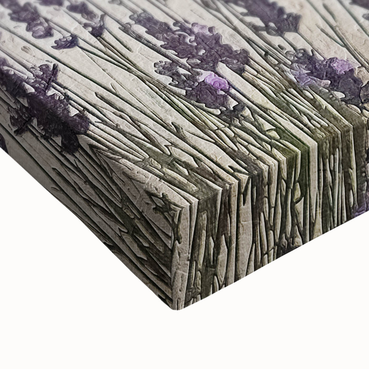 Rustic Lavender Field Wall Art - Vintage Farmhouse Nature Print