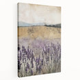 Rustic Lavender Field Wall Art - Vintage Farmhouse Nature Print